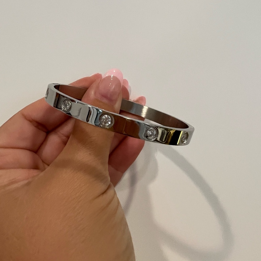 Silver cuff bracelet